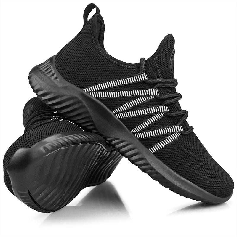 Feethit Womens Slip On Running Shoes Non Slip Walking Shoes Lightweight Gym Workout Shoes Breathable Fashion Sneakers Black Size 9 - Image 5